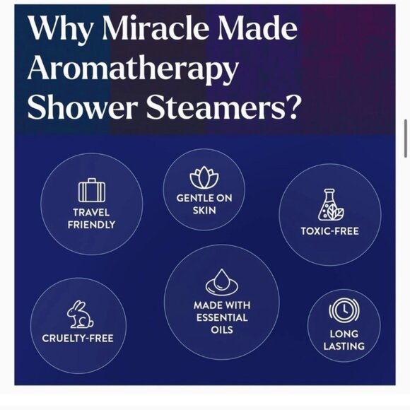 NEW Miracle Made Variety Pack Aromatherapy Shower Steamers - 6 Tabs - Picture 5 of 8